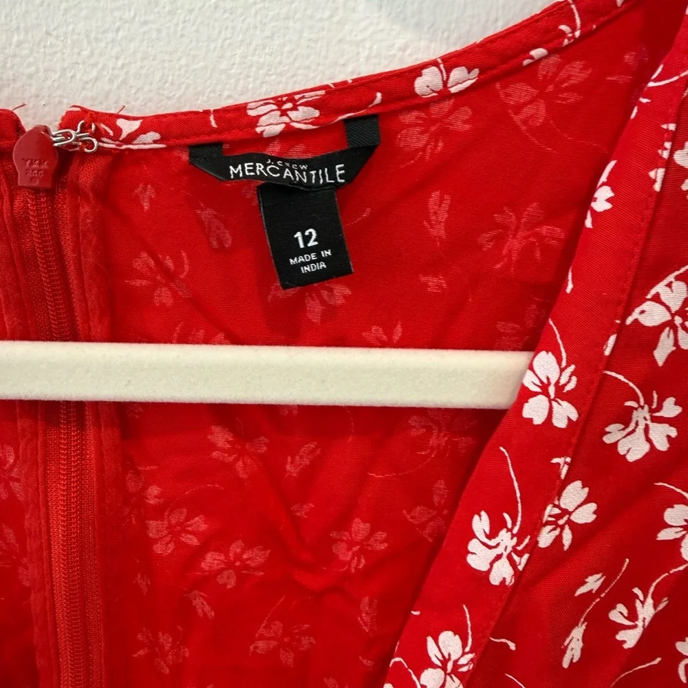 J.Crew Mercantile Floral Faux-Wrap Mini Dress Womens 12
Red Ruffle Cap Sleeve - Picture 2 of 3